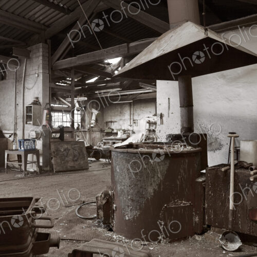 Empty dilapidated casting metalwork workshop