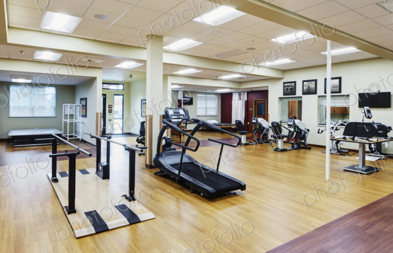 Empty gym in assisted living facility