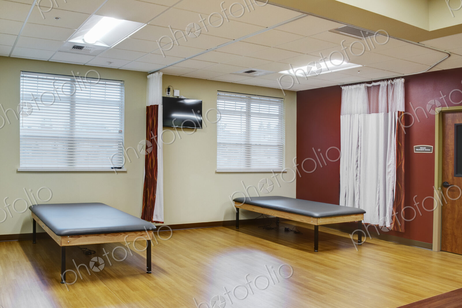 Empty massage tables in assisted living facility