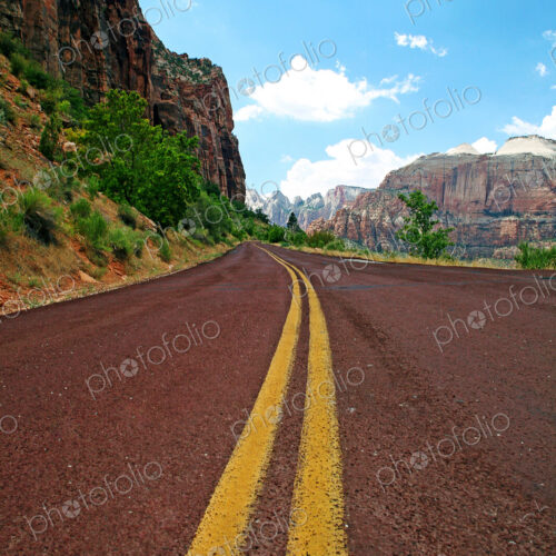 Empty mountain road Empty mountain road