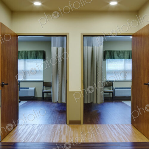 Empty patient rooms in assisted living facility Empty patient rooms in assisted living facility
