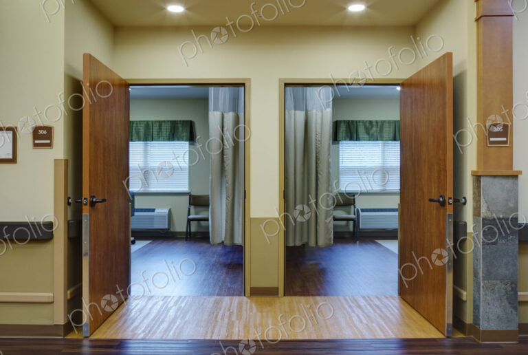 Empty patient rooms in assisted living facility