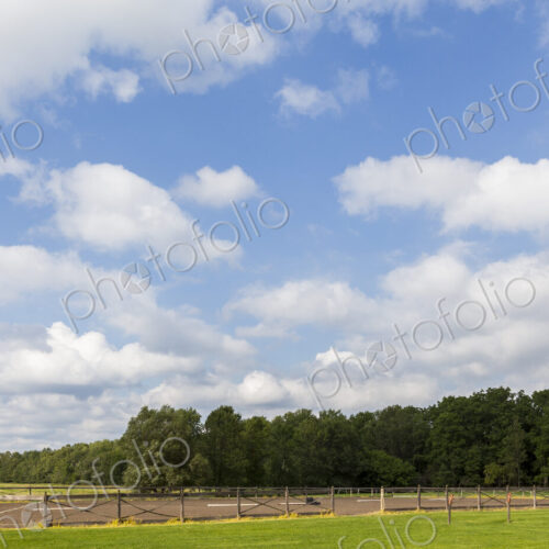 Empty riding ring on horse farm Empty riding ring on horse farm