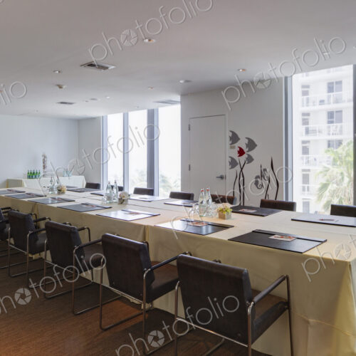 Empty table in office meeting room Empty table in office meeting room
