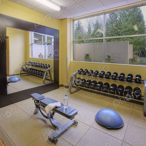 Empty weight room