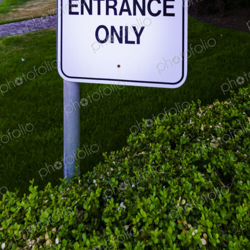Entrance only sign, an information road sign. Entrance only sign, an information road sign.