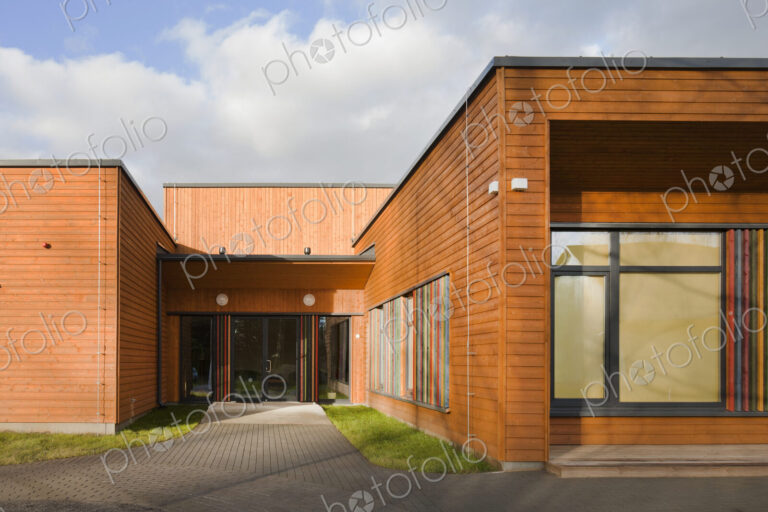 Entrance to a modern pre-school or children's nursery