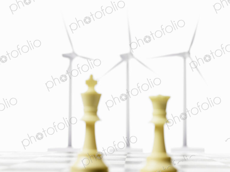 Environmental Chess Board with Wind Turbines