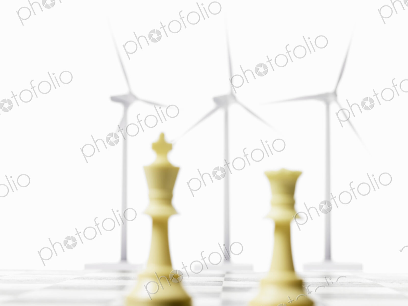 Environmental Chess Board with Wind Turbines