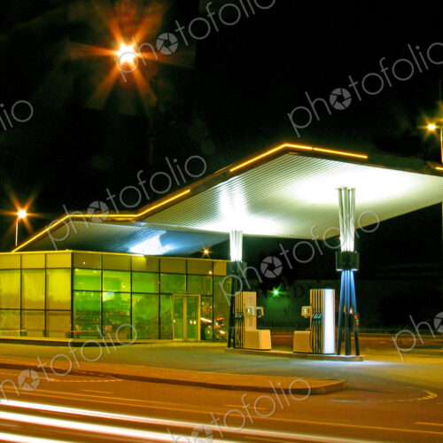 Estonian Gas Station at Night Estonian Gas Station at Night