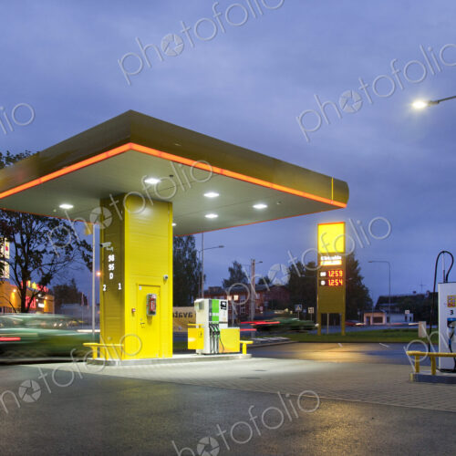Estonian Gas Station at Night Estonian Gas Station at Night
