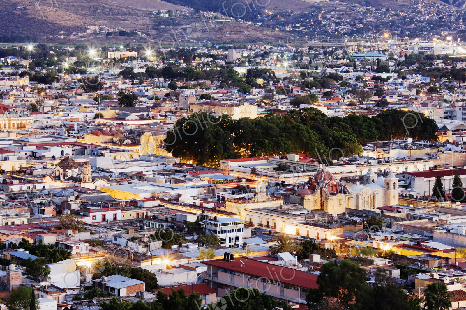 Evening View of the City of Oaxaca