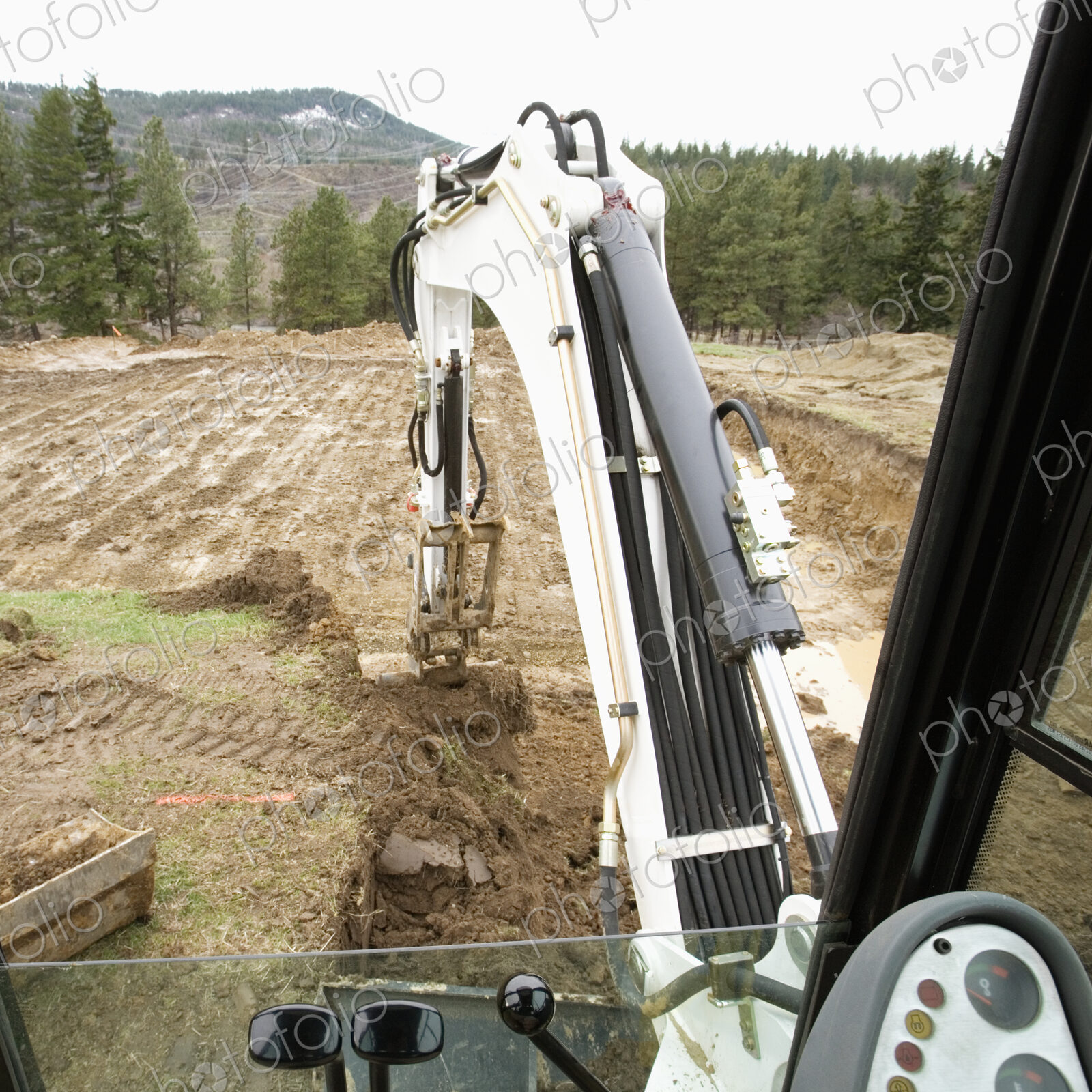 Excavator at a Construction Site