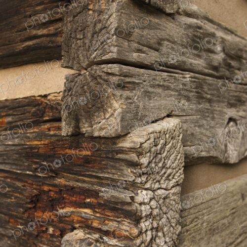 Exterior Corner of a Wooden Building