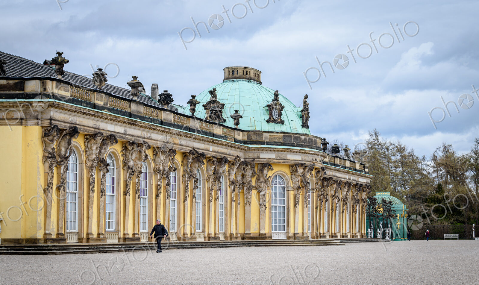 Exterior view of Sanssouci palace in Potsdam near Berlin, Germany.
