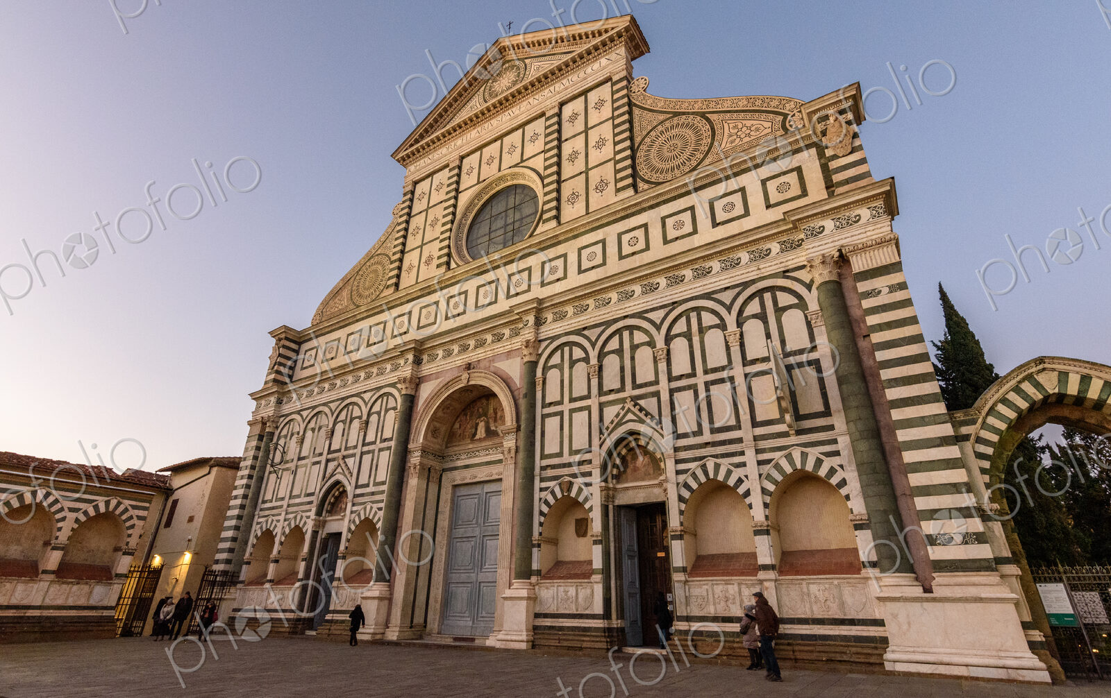 Exterior view of Santa Maria Novella church in Florence, Italy.