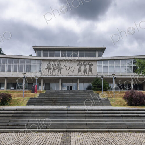 Exterior view of the Museum of Yugoslav History, also known as the Tito Museum,… Exterior view of the Museum of Yugoslav History, also known as the Tito Museum,…
