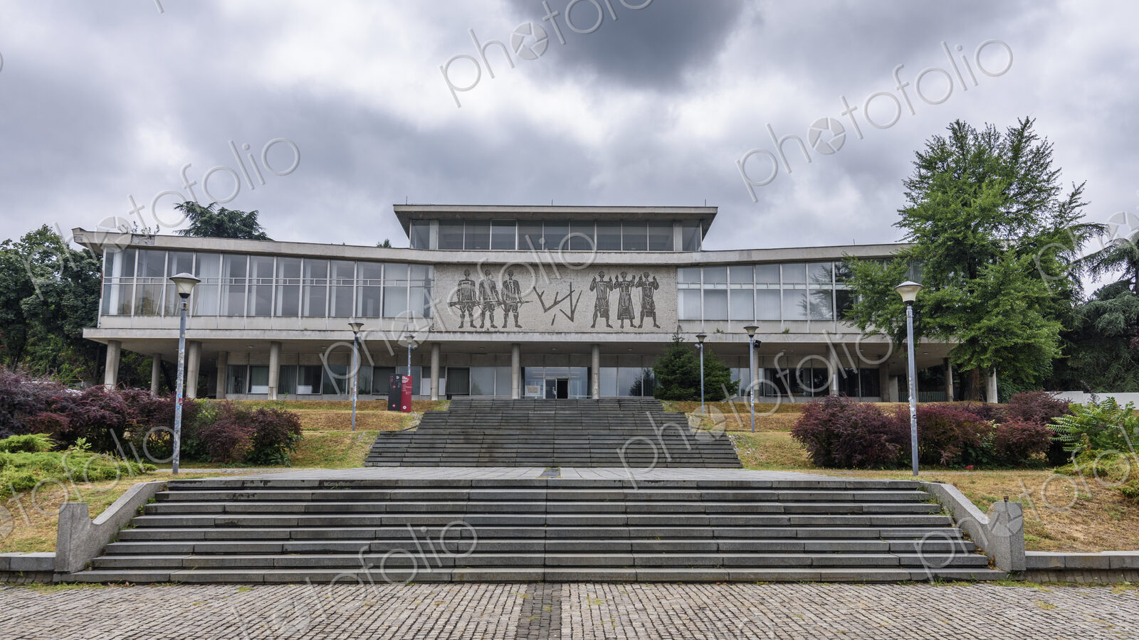 Exterior view of the Museum of Yugoslav History, also known as the Tito Museum,…