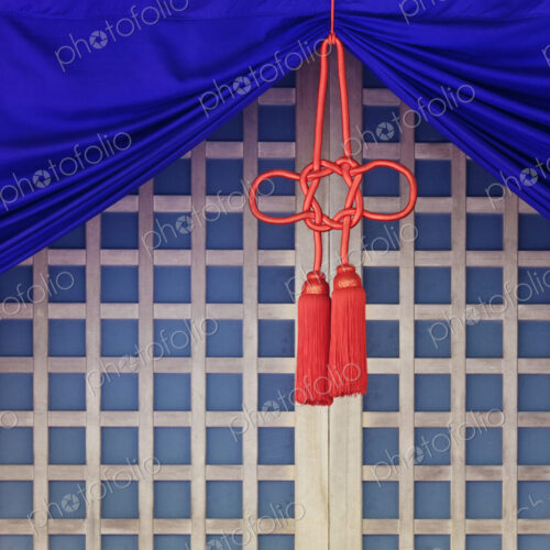 Fabric Hanging In Front Of Lattice Door Fabric Hanging In Front Of Lattice Door