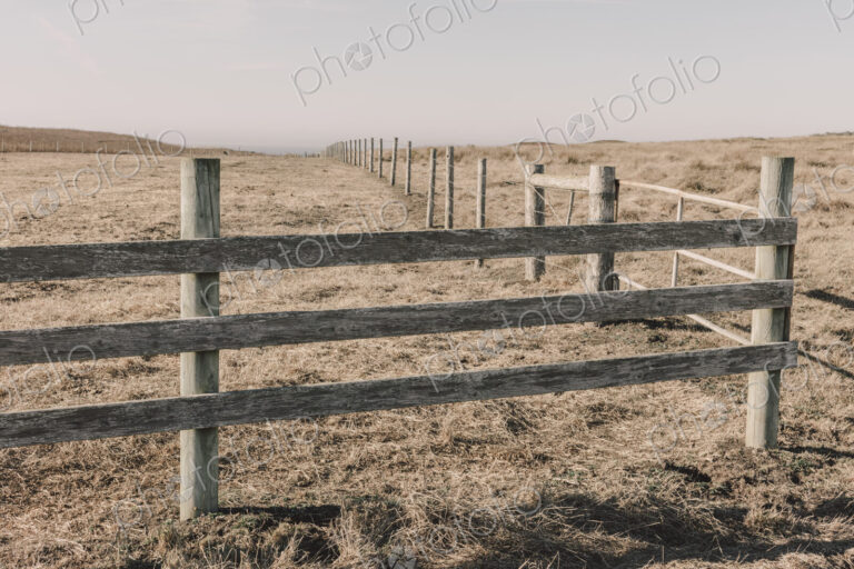 Fence and fields, pasture and farmland