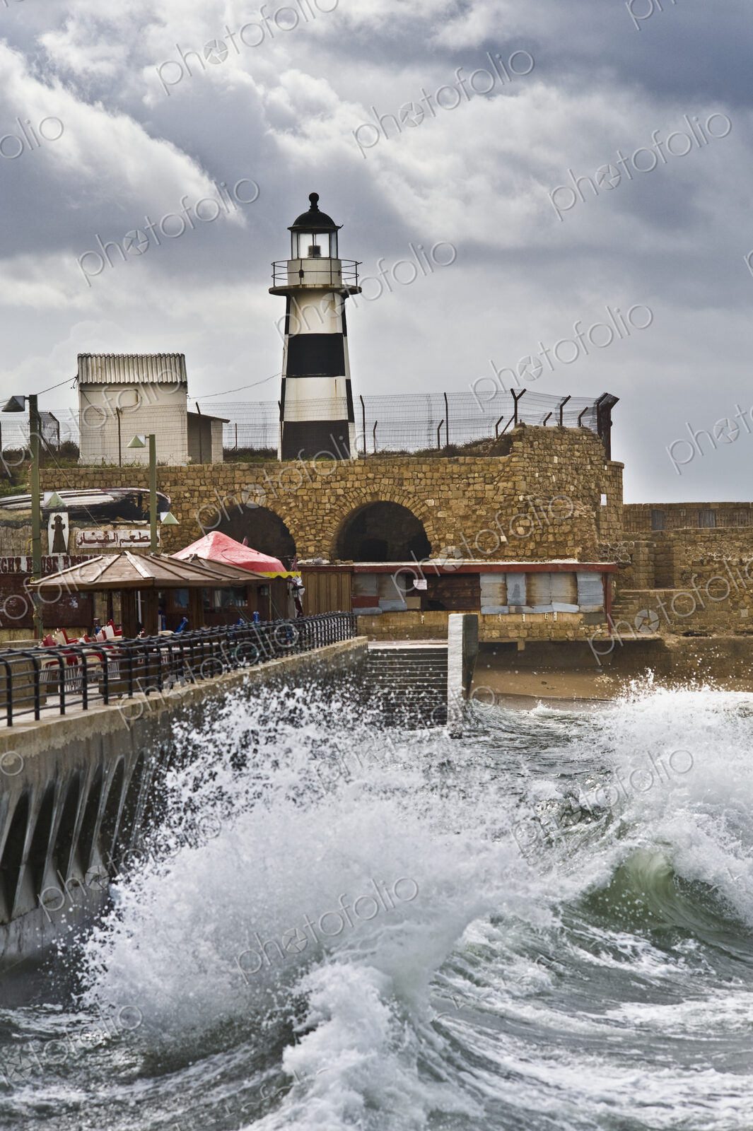 Fenced-in Lighthouse in Acre