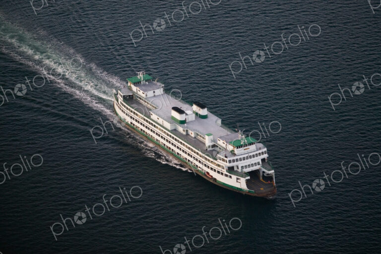 Ferry crossing Puget Sound to Bainbridge Island, Washington.