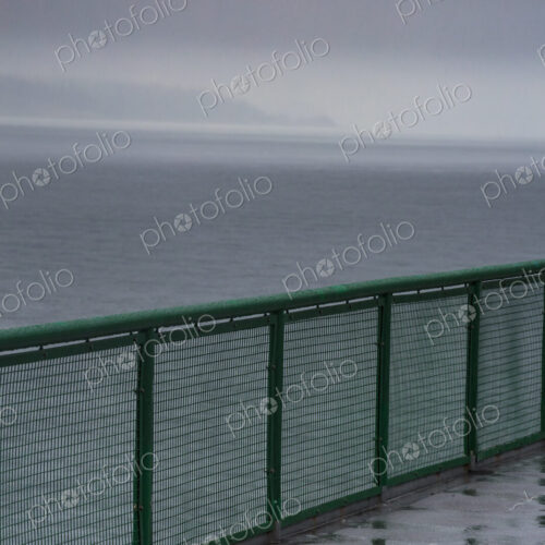 Ferry deck and railing, San Juan Islands