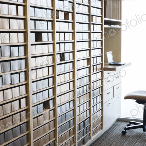 File cabinet system in a dentist office. File cabinet system in a dentist office.