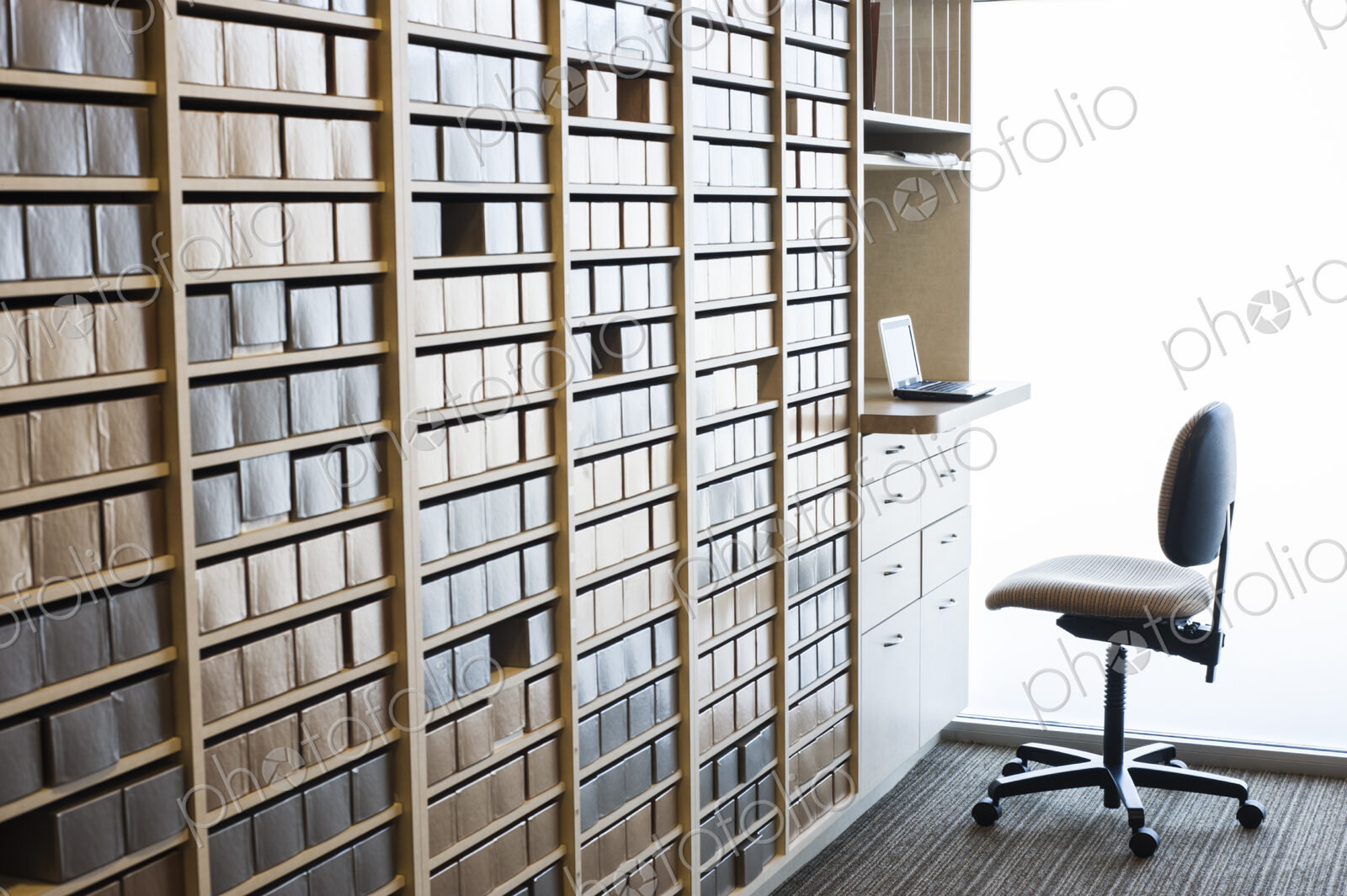 File cabinet system in a dentist office.