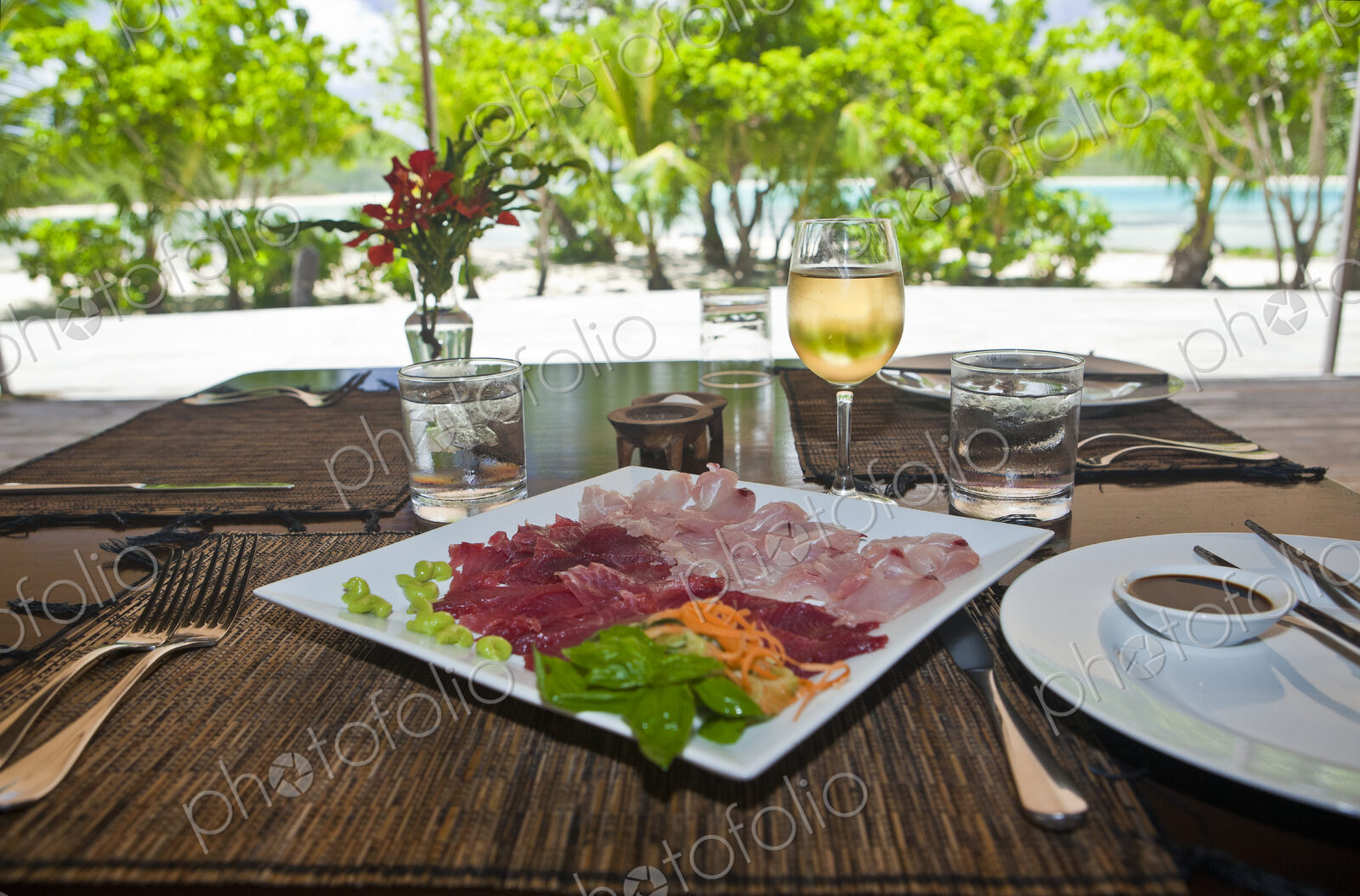 Fine Dining At A Tropical Resort