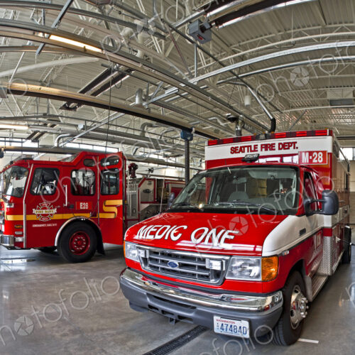 Fire Engine and Medic One Ambulance
