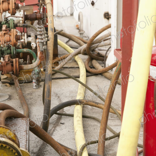 Fire extinguisher and industrial cables. Fire extinguisher and industrial cables.