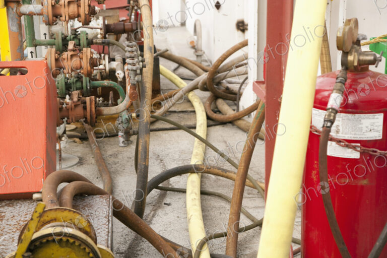 Fire extinguisher and industrial cables.