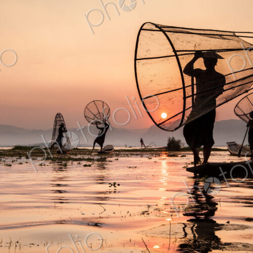 Fishermen on Inle Lake, Myanmar