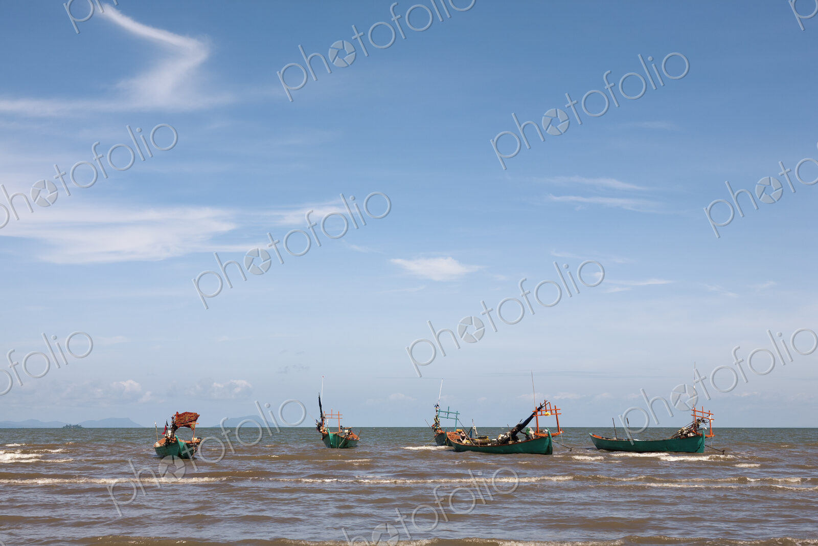 Fishing boats or long boats.
