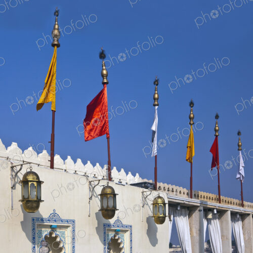 Flags at Jag Mandir Palace Flags at Jag Mandir Palace