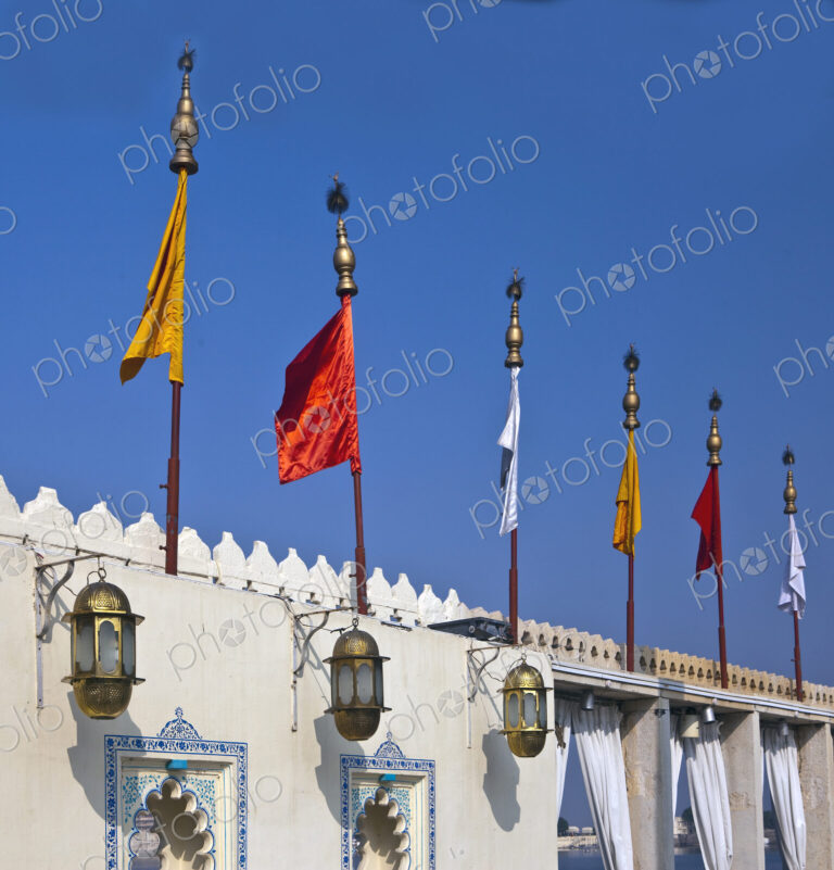 Flags at Jag Mandir Palace