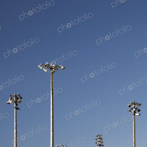 Floodlights Above Baseball Backstops