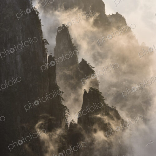 Fog rolling over mountains, Huangshan, Anhui, China, Fog rolling over mountains, Huangshan, Anhui, China,
