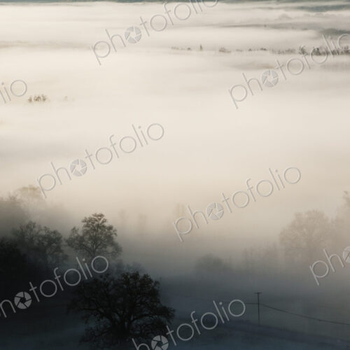 Fog rolling over rural landscape Fog rolling over rural landscape