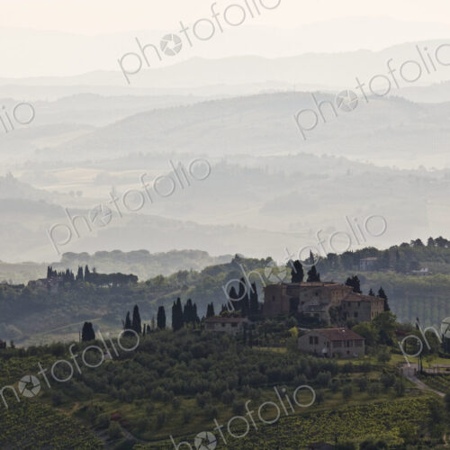 Foggy Tuscan Landscape at Sunrise Foggy Tuscan Landscape at Sunrise