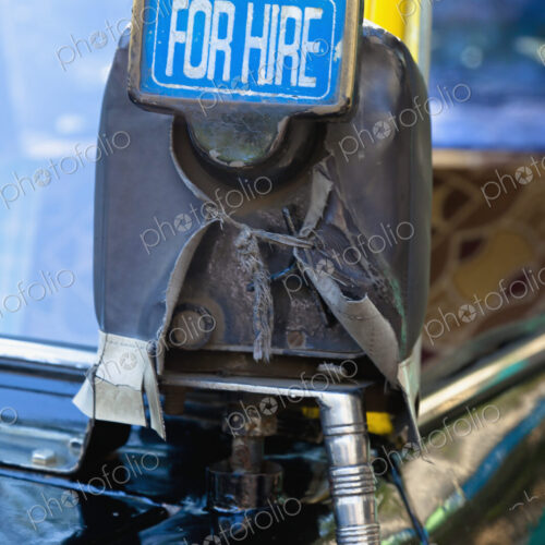 For Hire Sign on Taxi