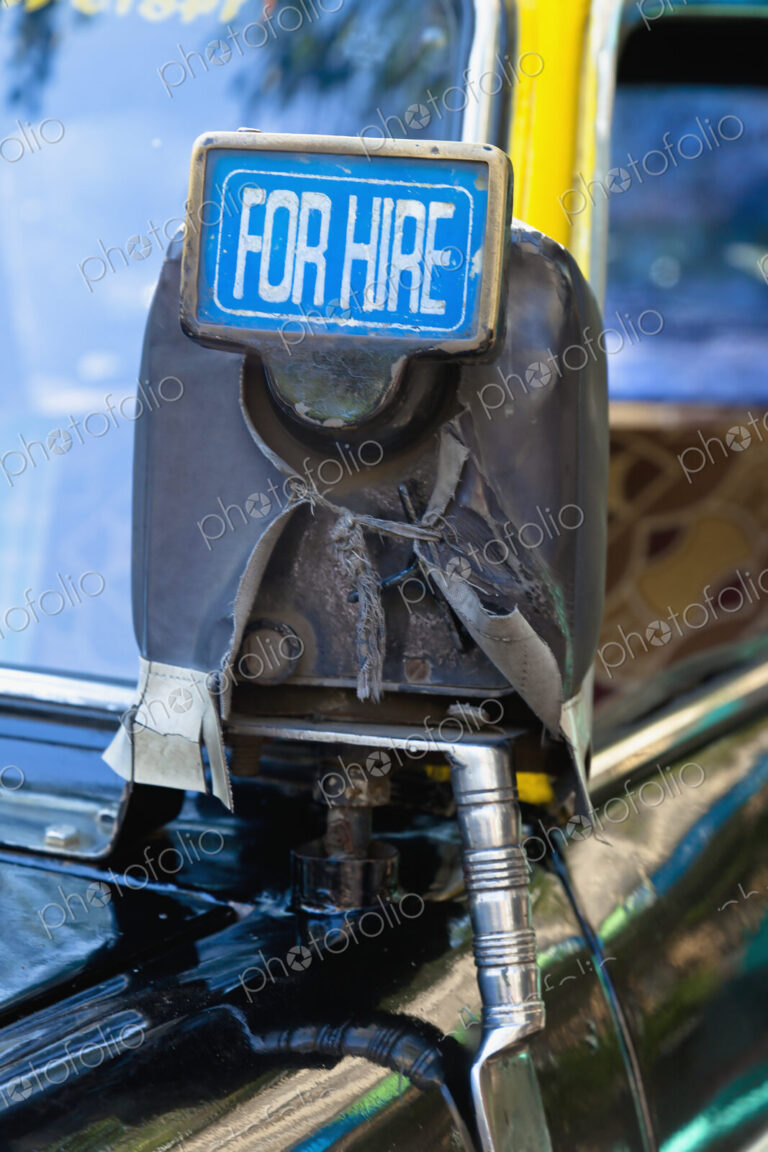 For Hire Sign on Taxi