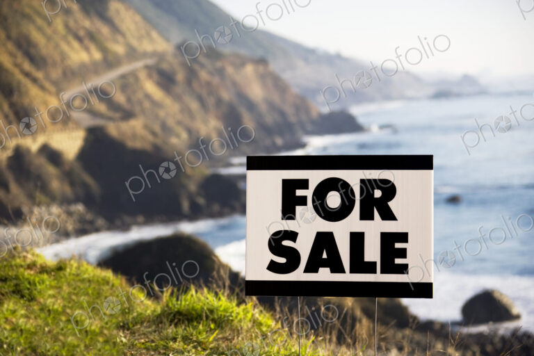 For Sale Sign Along Coast