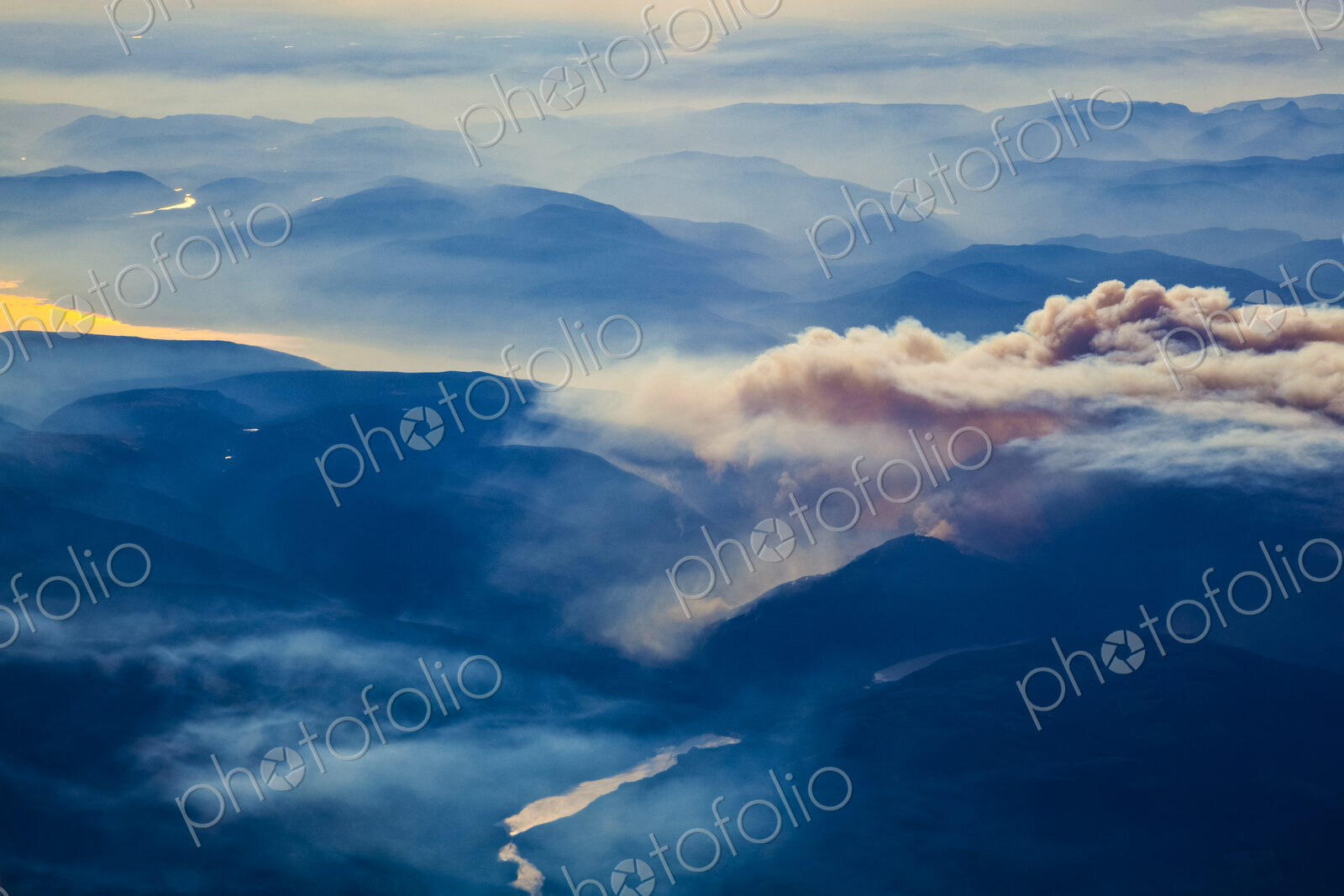 Forest fire in the Cascade Mountains, British Columbia, Canada, Canada