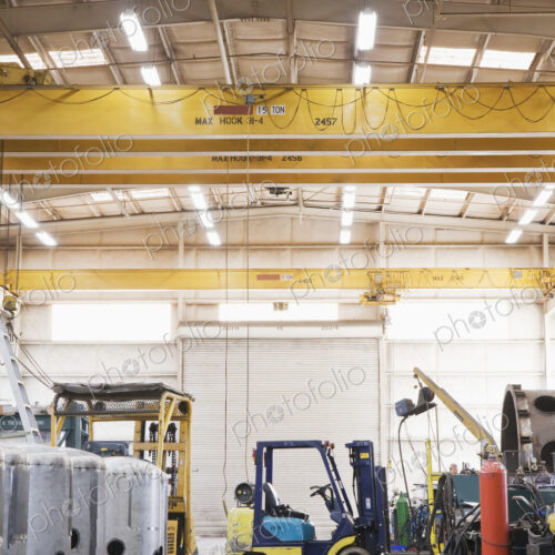 Forklift in warehouse Forklift in warehouse