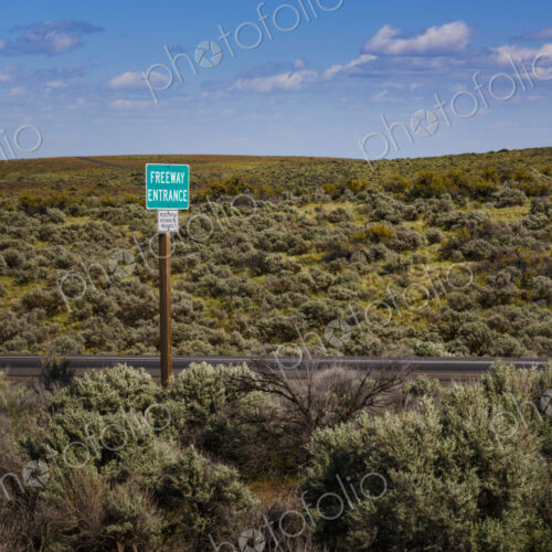 Freeway Entrance signs, Kittitas County, Washington State. Freeway Entrance signs, Kittitas County, Washington State.