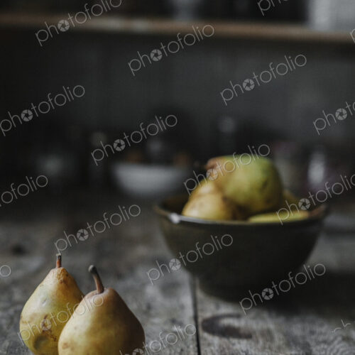 Fresh pears on a kitchen table. Fresh pears on a kitchen table.