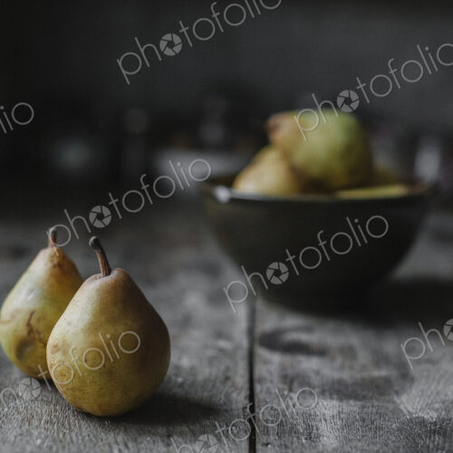 Fresh pears on a kitchen table. Fresh pears on a kitchen table.