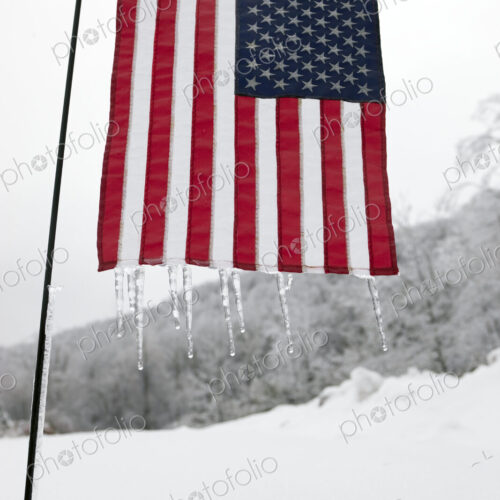 Frozen Flag of the United States Frozen Flag of the United States